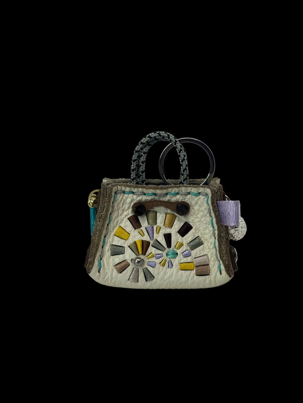 Turquoise Spiral Tinker Bag Charm