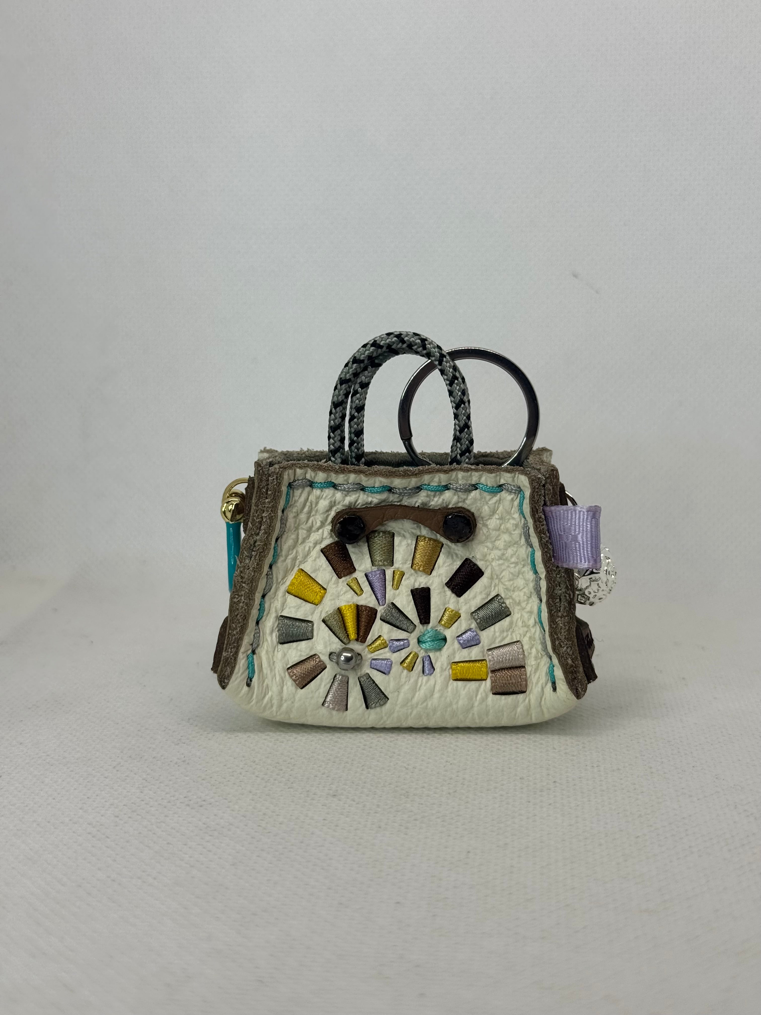 Turquoise Spiral Tinker Bag Charm