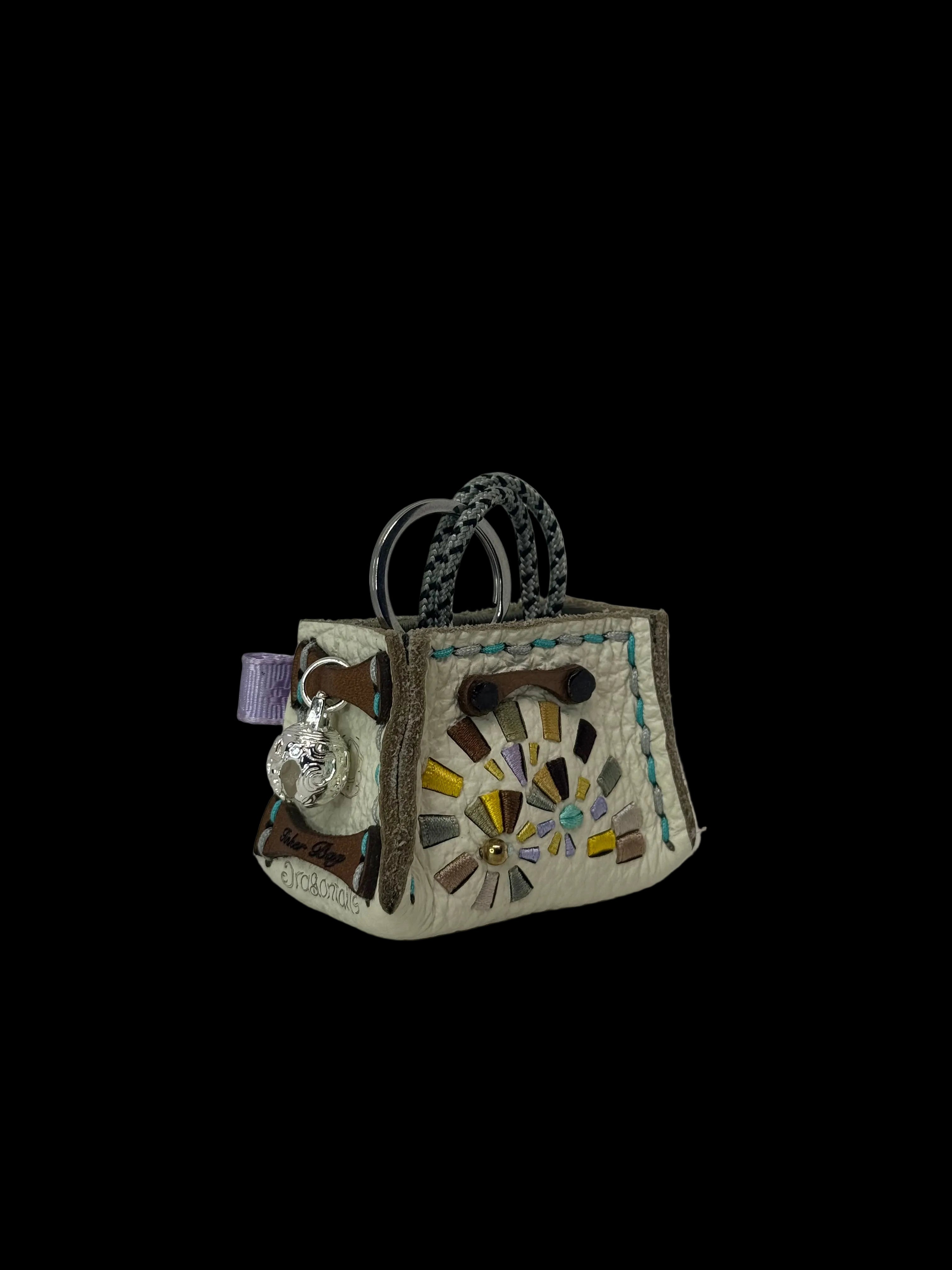 Turquoise Spiral Tinker Bag Charm