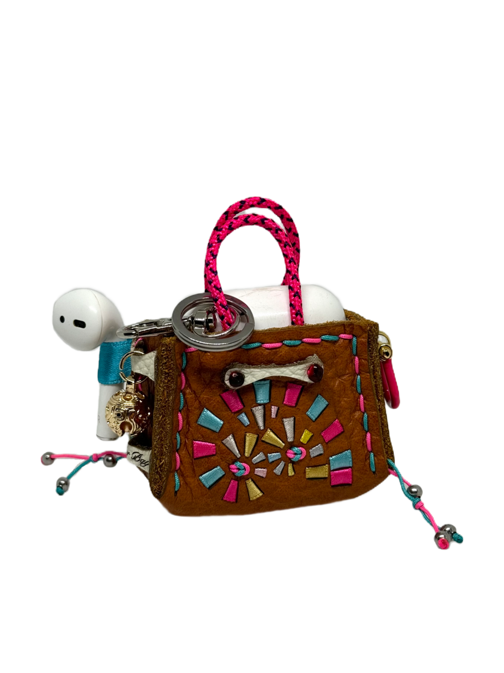 Bubblegum Spiral Tinker Bag Charm