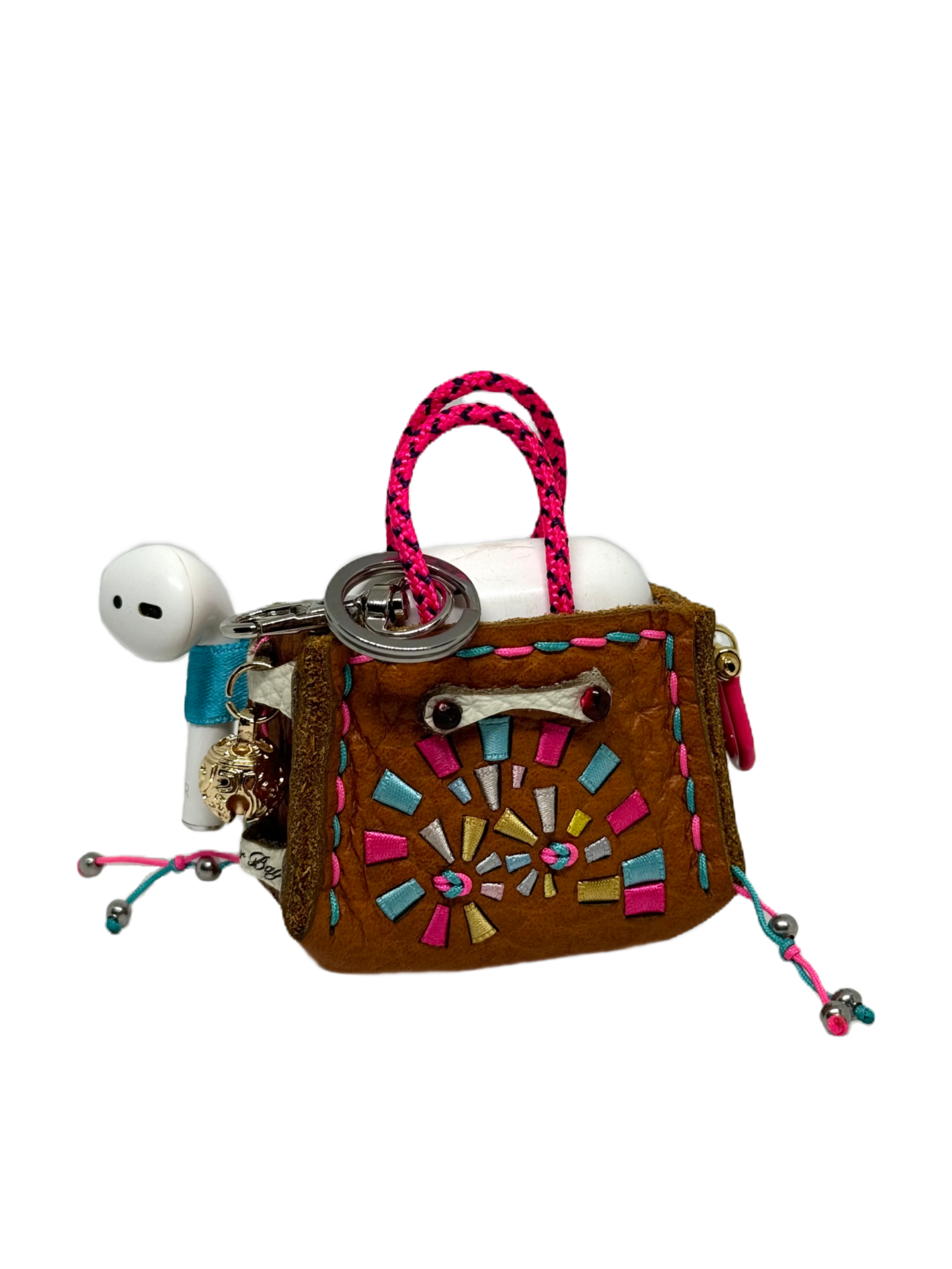 Bubblegum Spiral Tinker Bag Charm