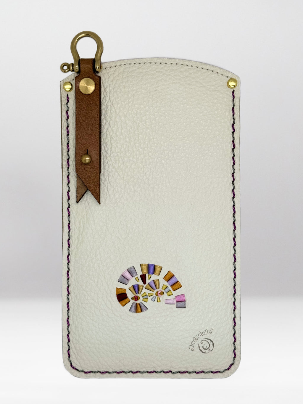 White & Sand Satin Spiral "Traveller"