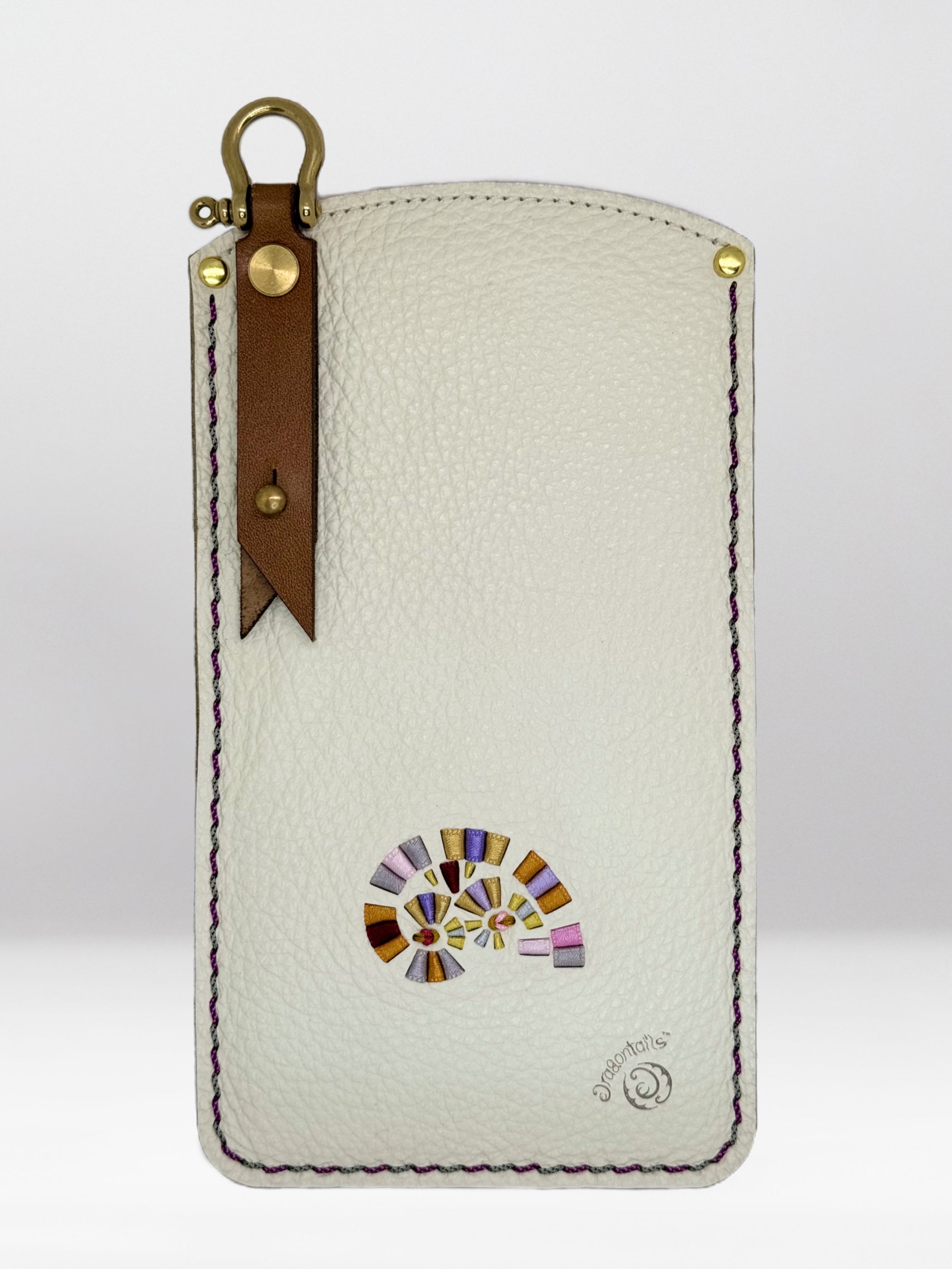 White & Sand Satin Spiral "Traveller"