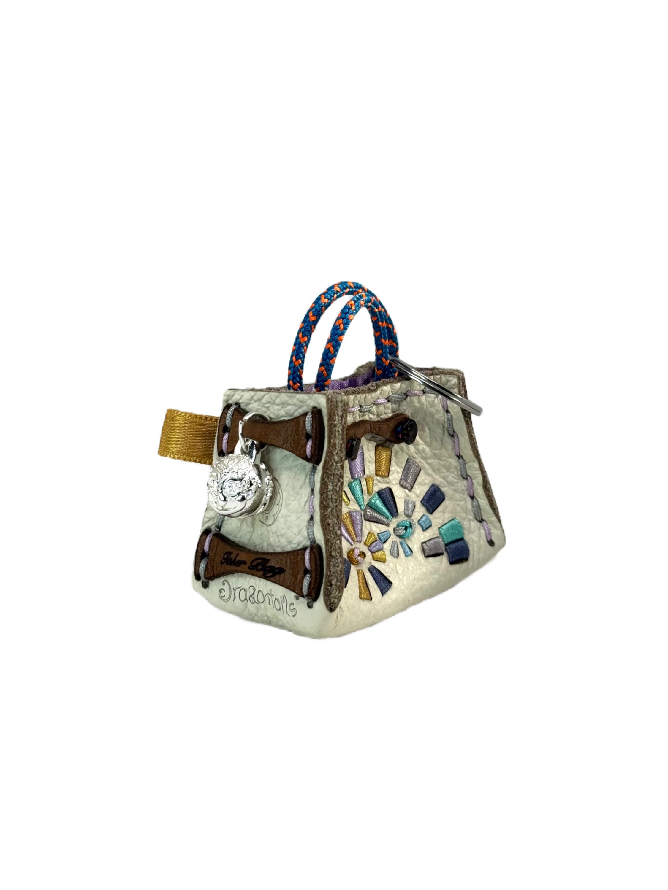 Turquoise Spiral Tinker Bag Charm