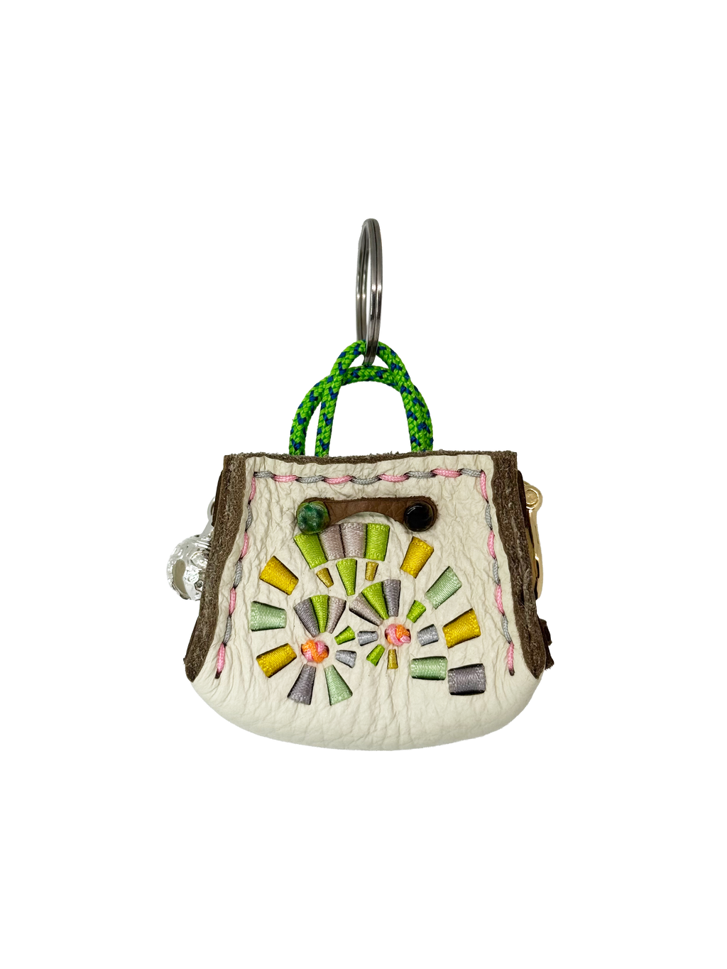 Green Spiral Tinker Bag Charm