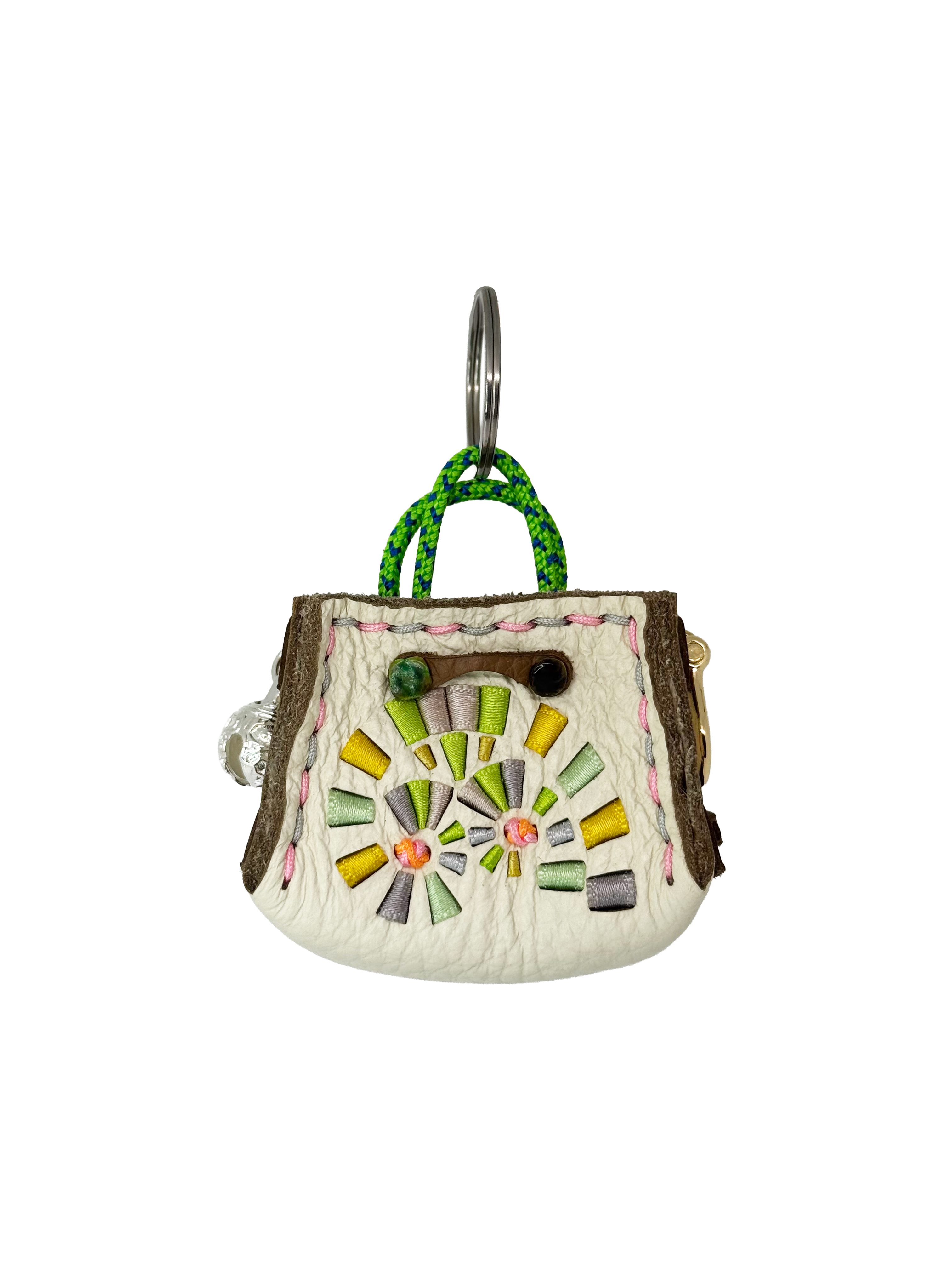 Green Spiral Tinker Bag Charm