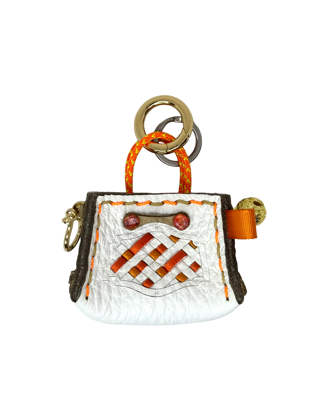 Orange Weave Tinker Bag Charms