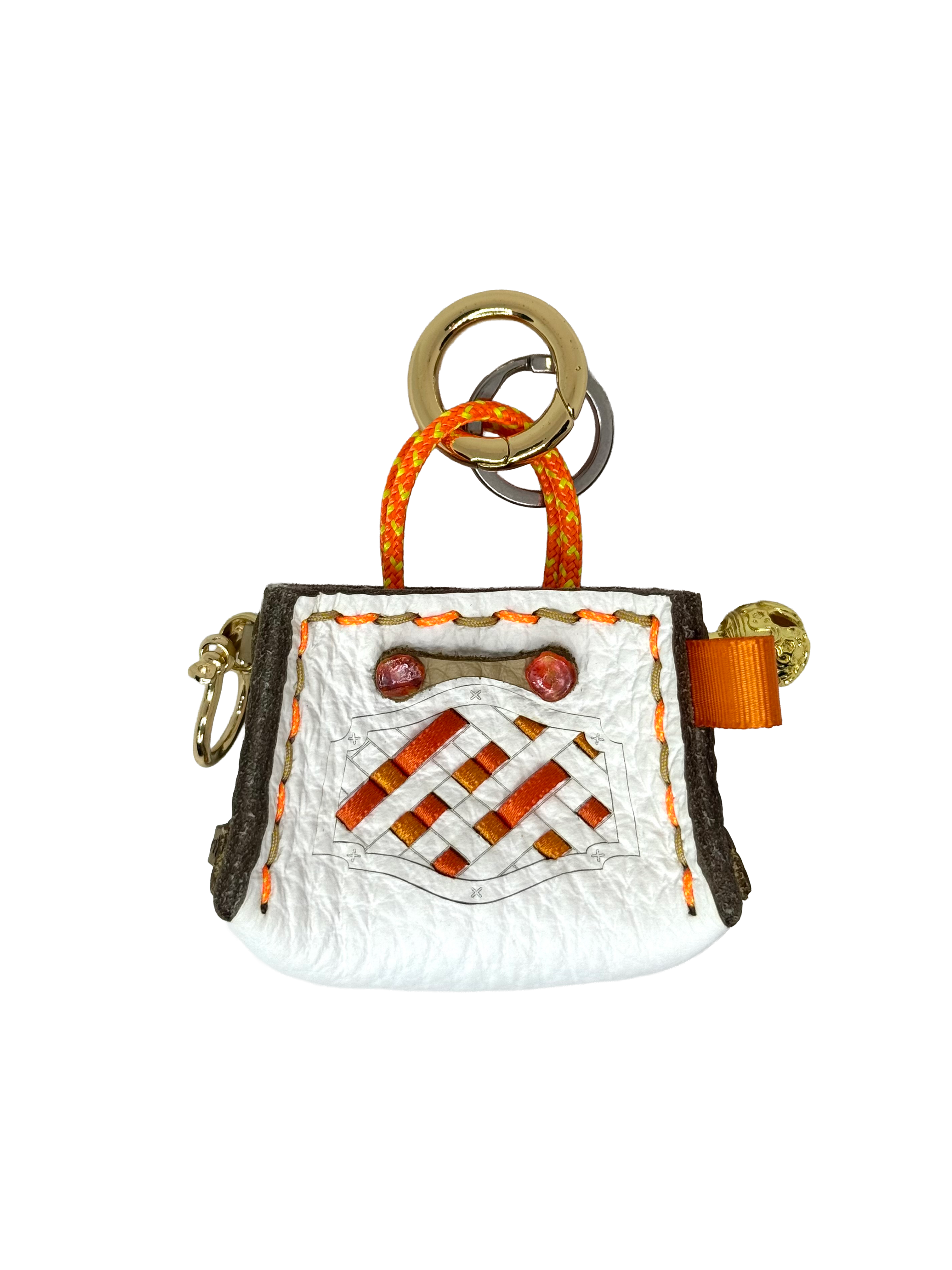 Orange Weave Tinker Bag Charms