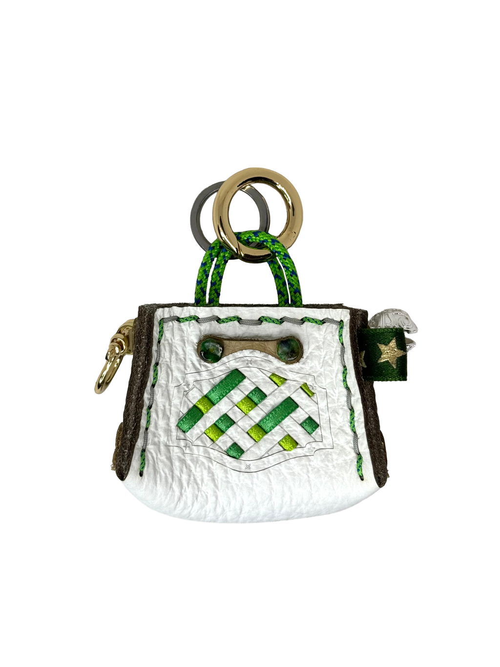 Green Weave Tinker Bag Charms