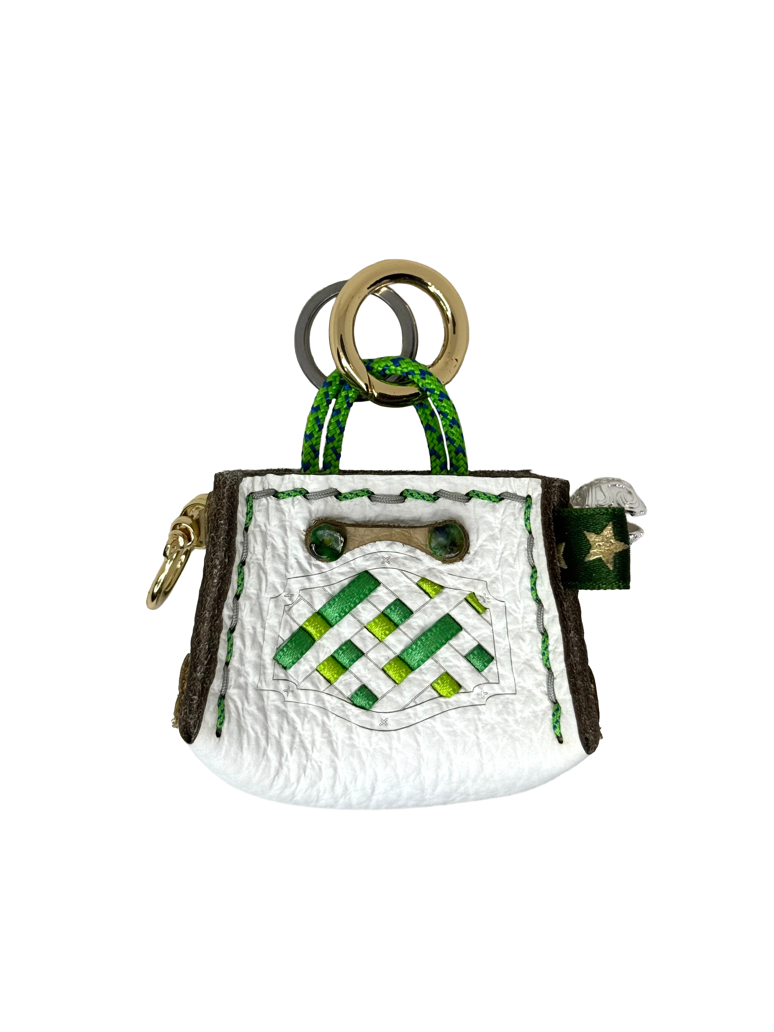 Green Weave Tinker Bag Charms