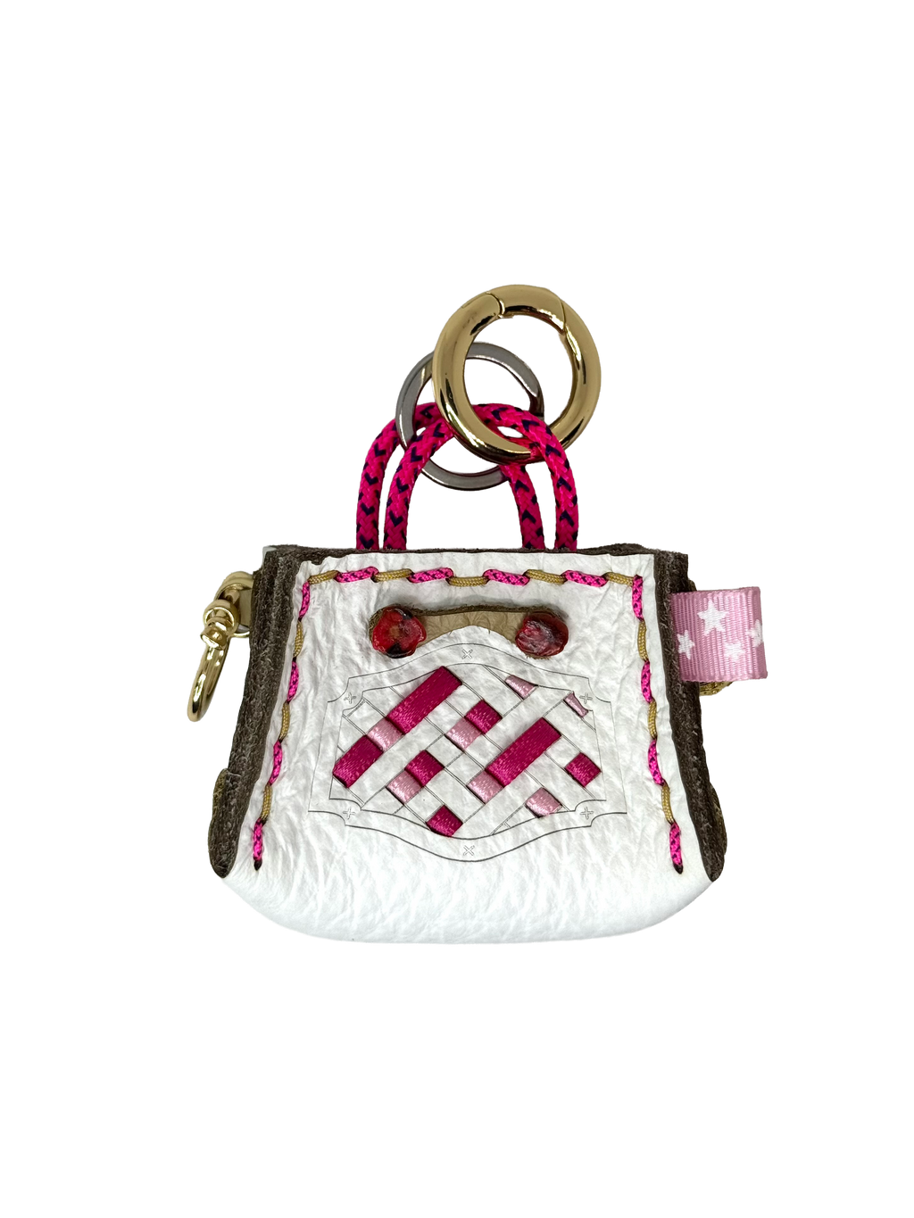 Pink Weave Tinker Bag Charms