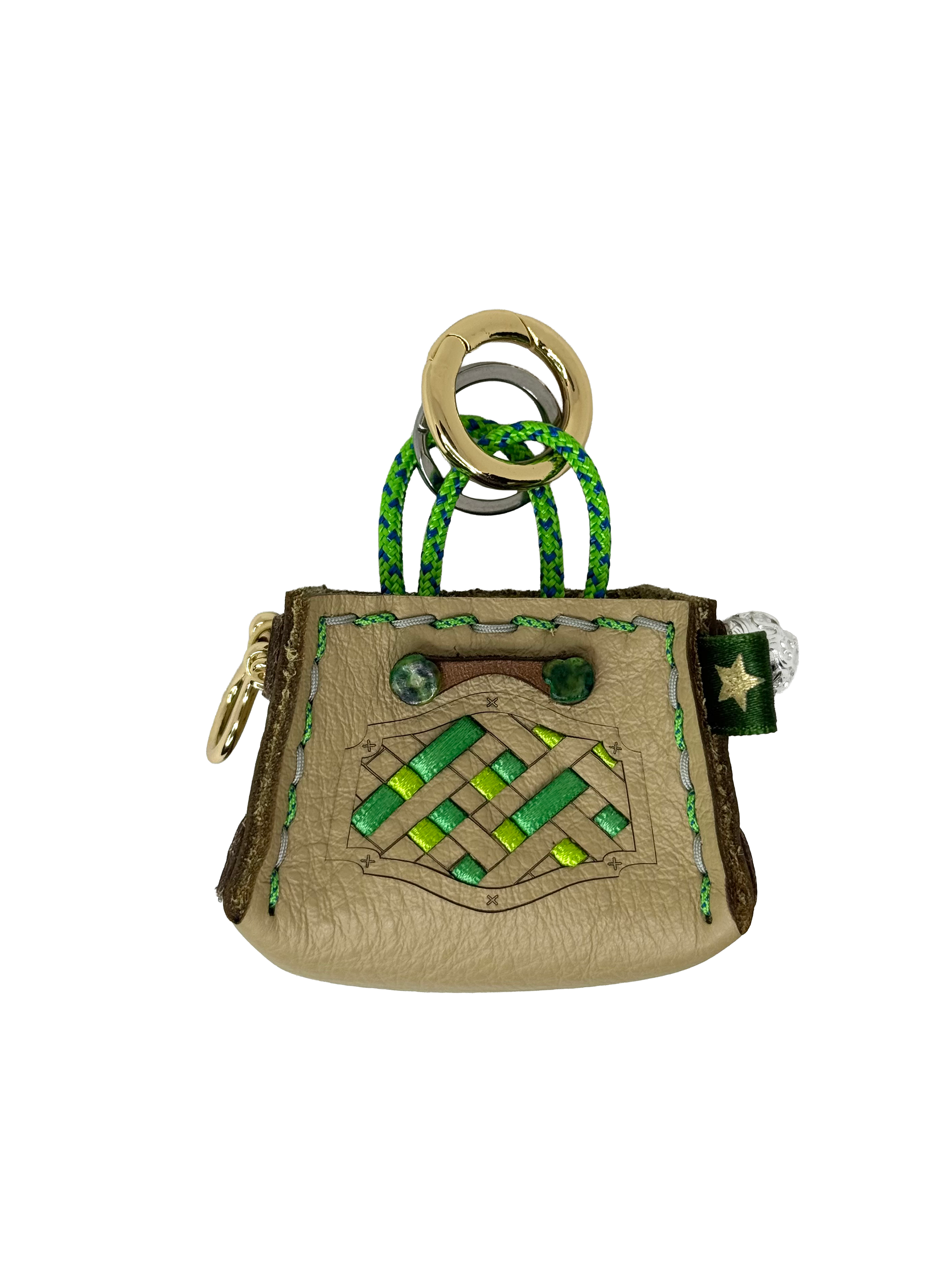Green Weave Tinker Bag Charms