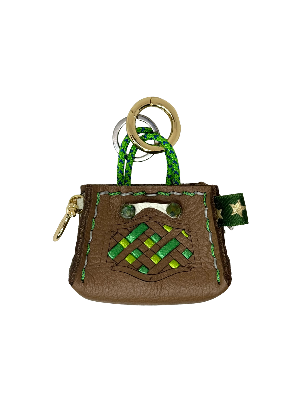 Green Weave Tinker Bag Charms
