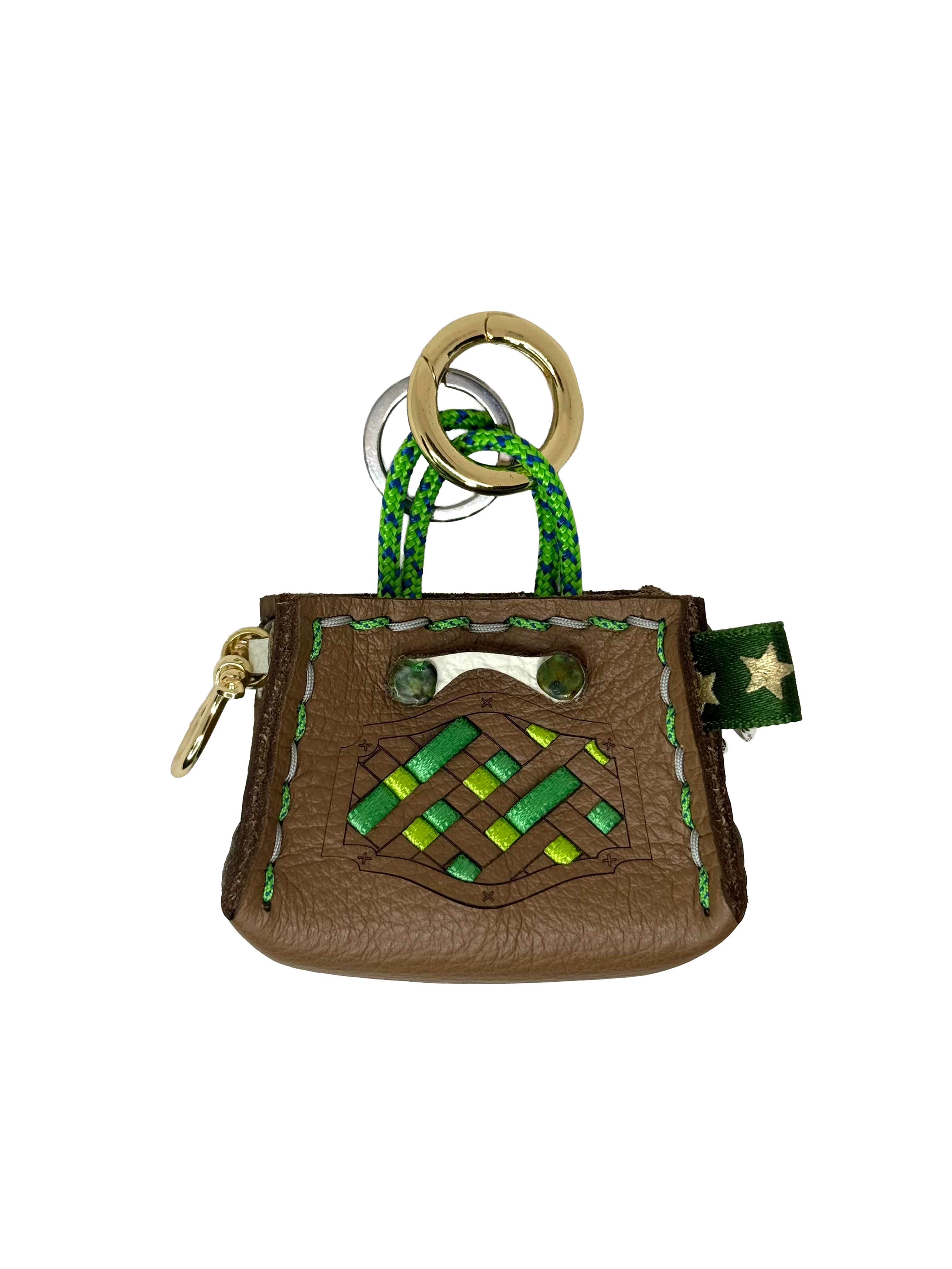 Green Weave Tinker Bag Charms