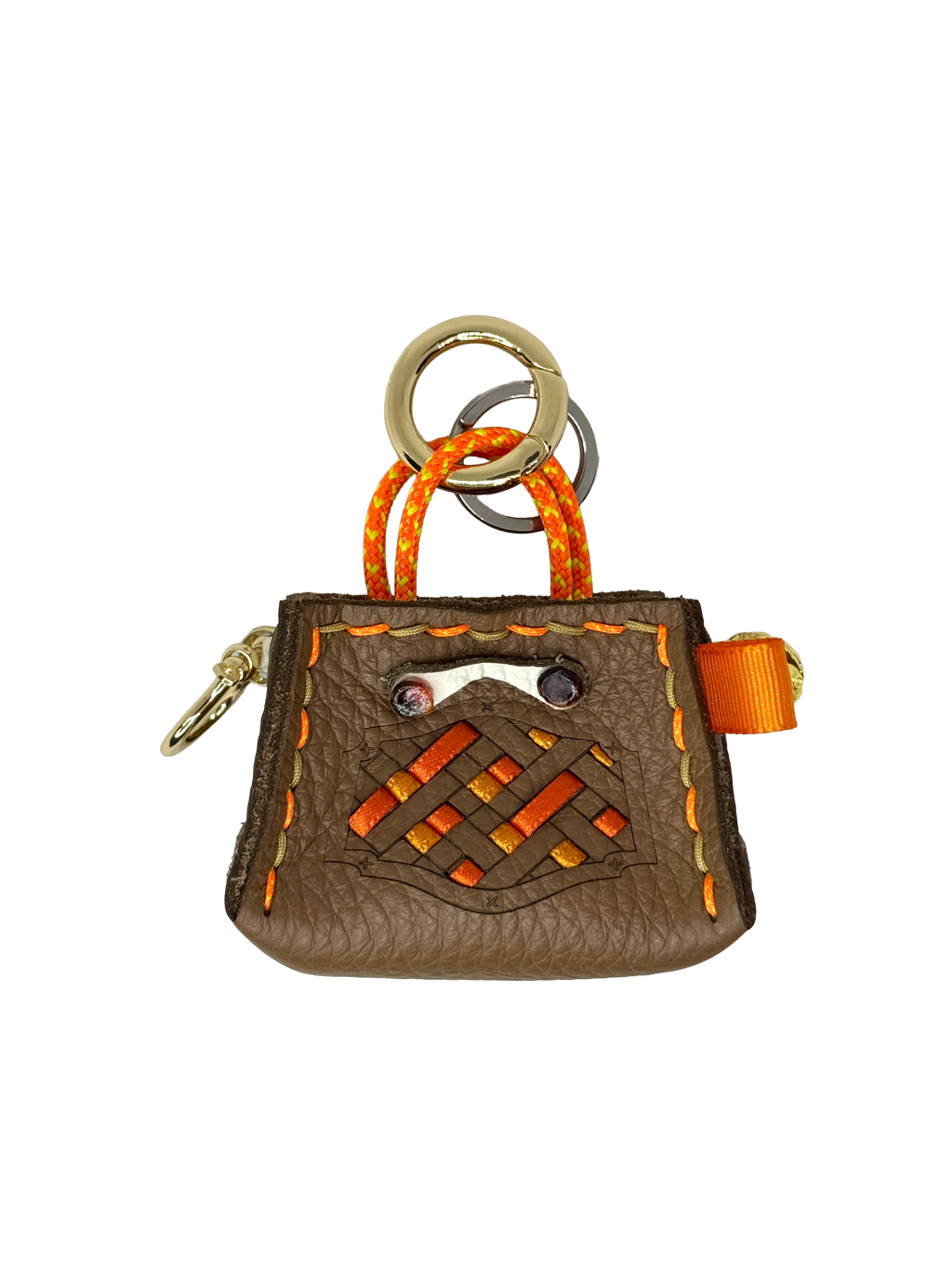 Orange Weave Tinker Bag Charms