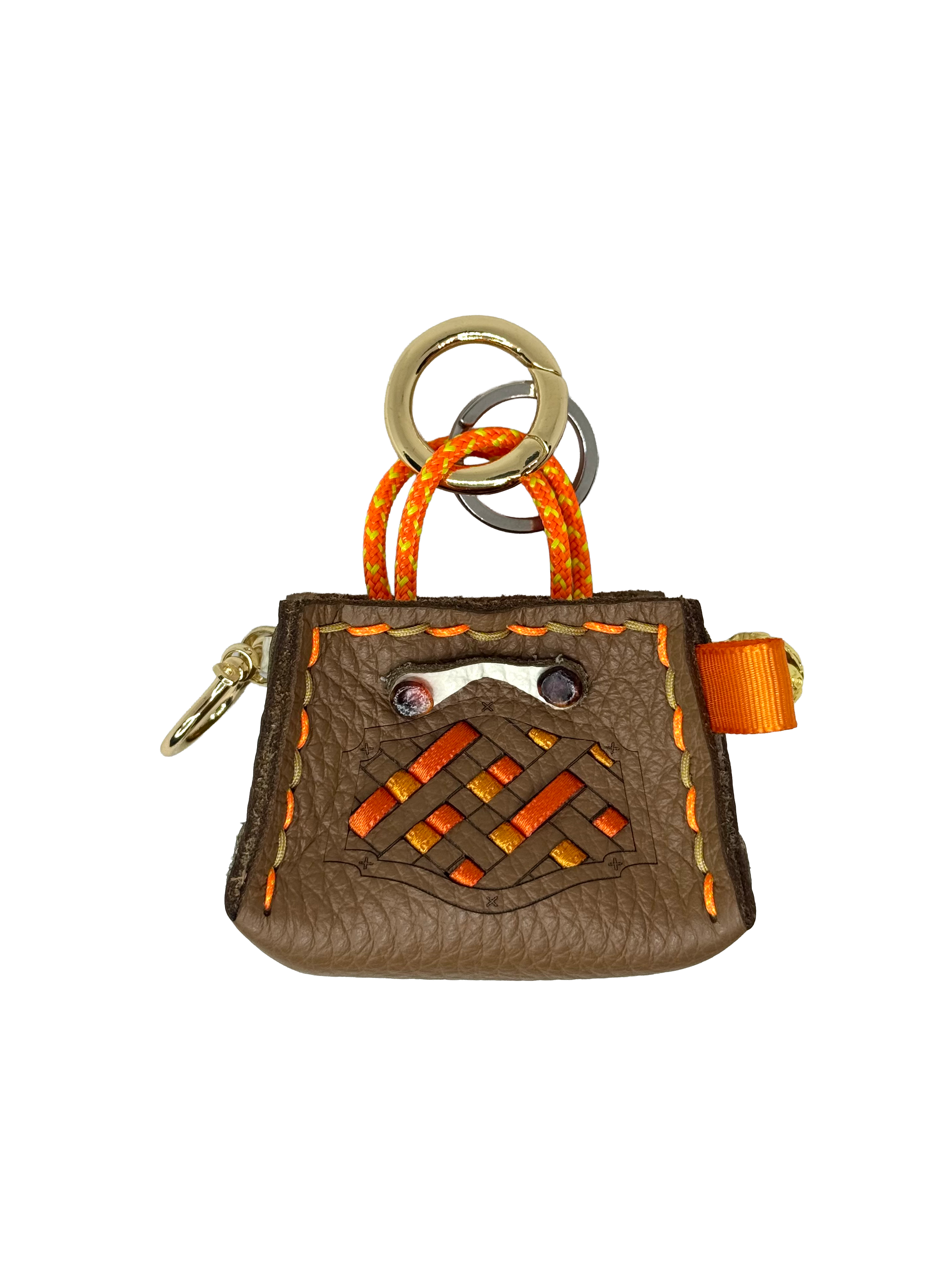 Orange Weave Tinker Bag Charms