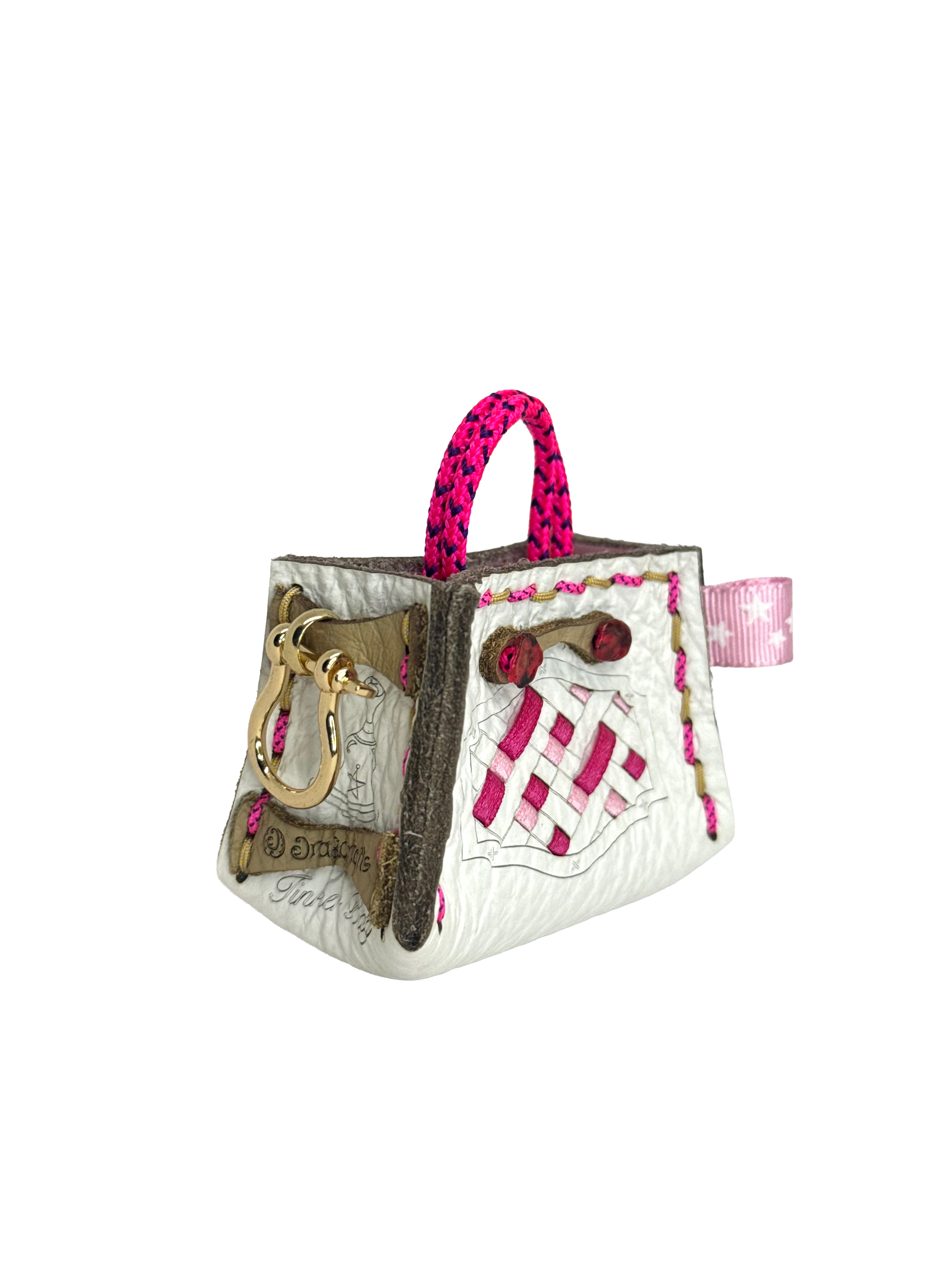 Pink Weave Tinker Bag Charms