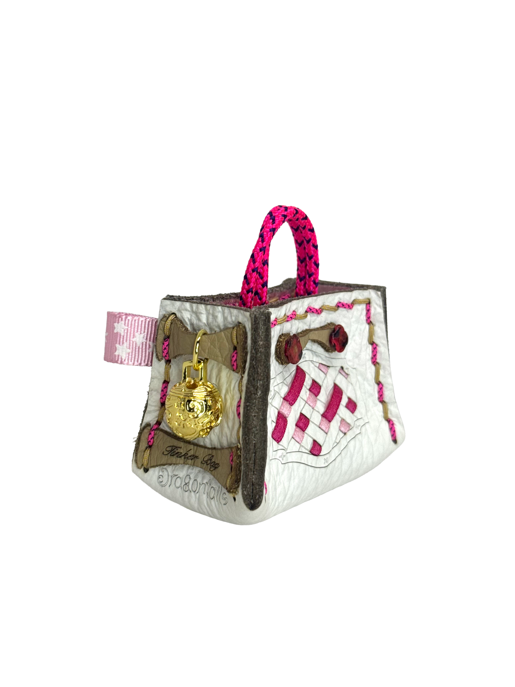 Pink Weave Tinker Bag Charms
