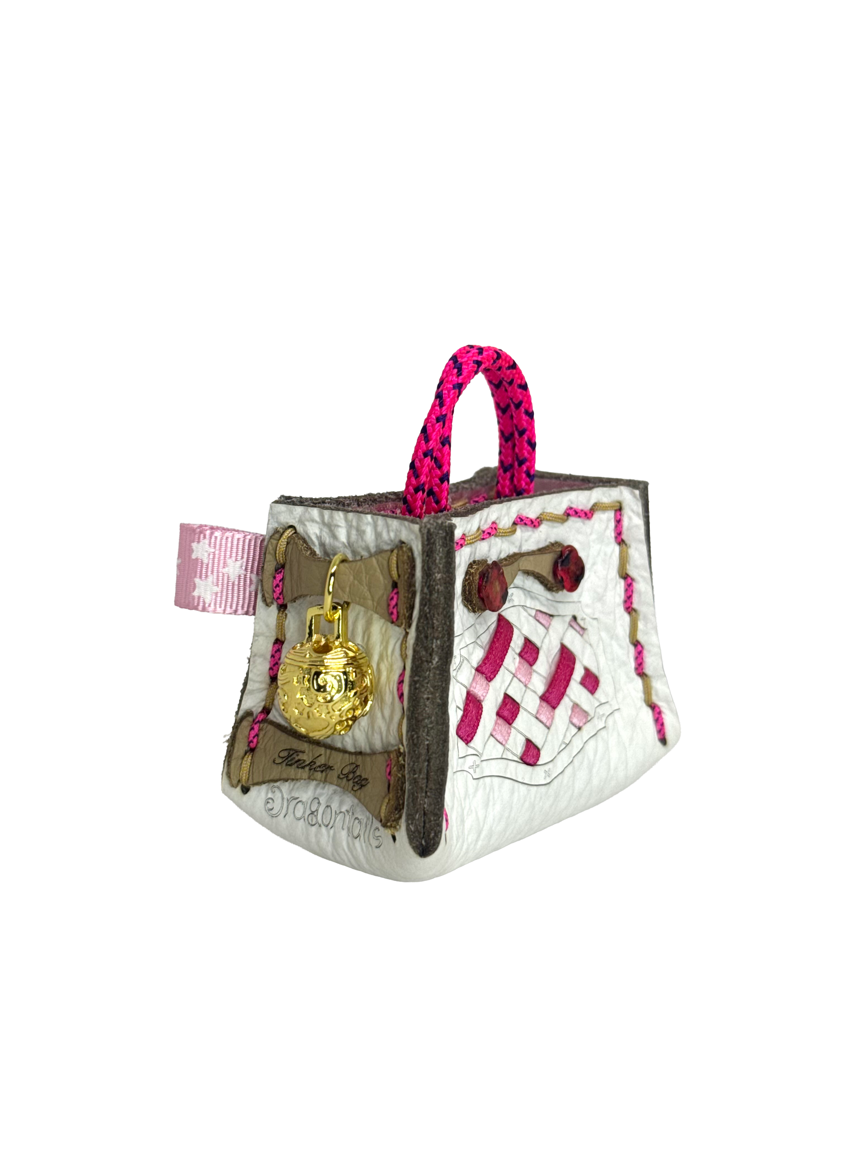 Pink Weave Tinker Bag Charms