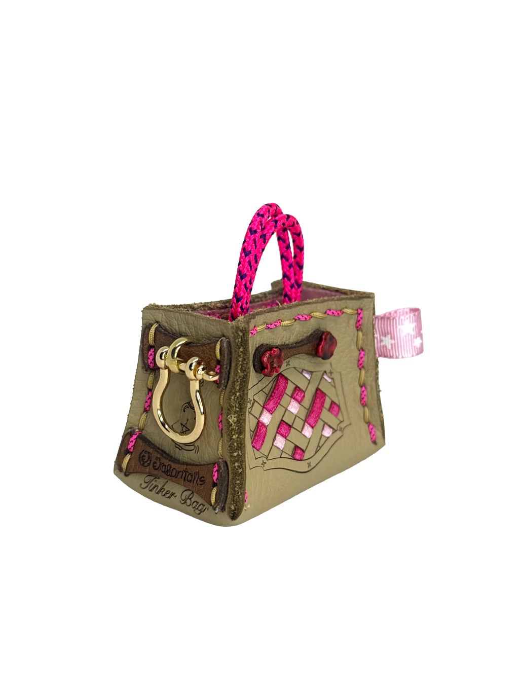 Pink Weave Tinker Bag Charms