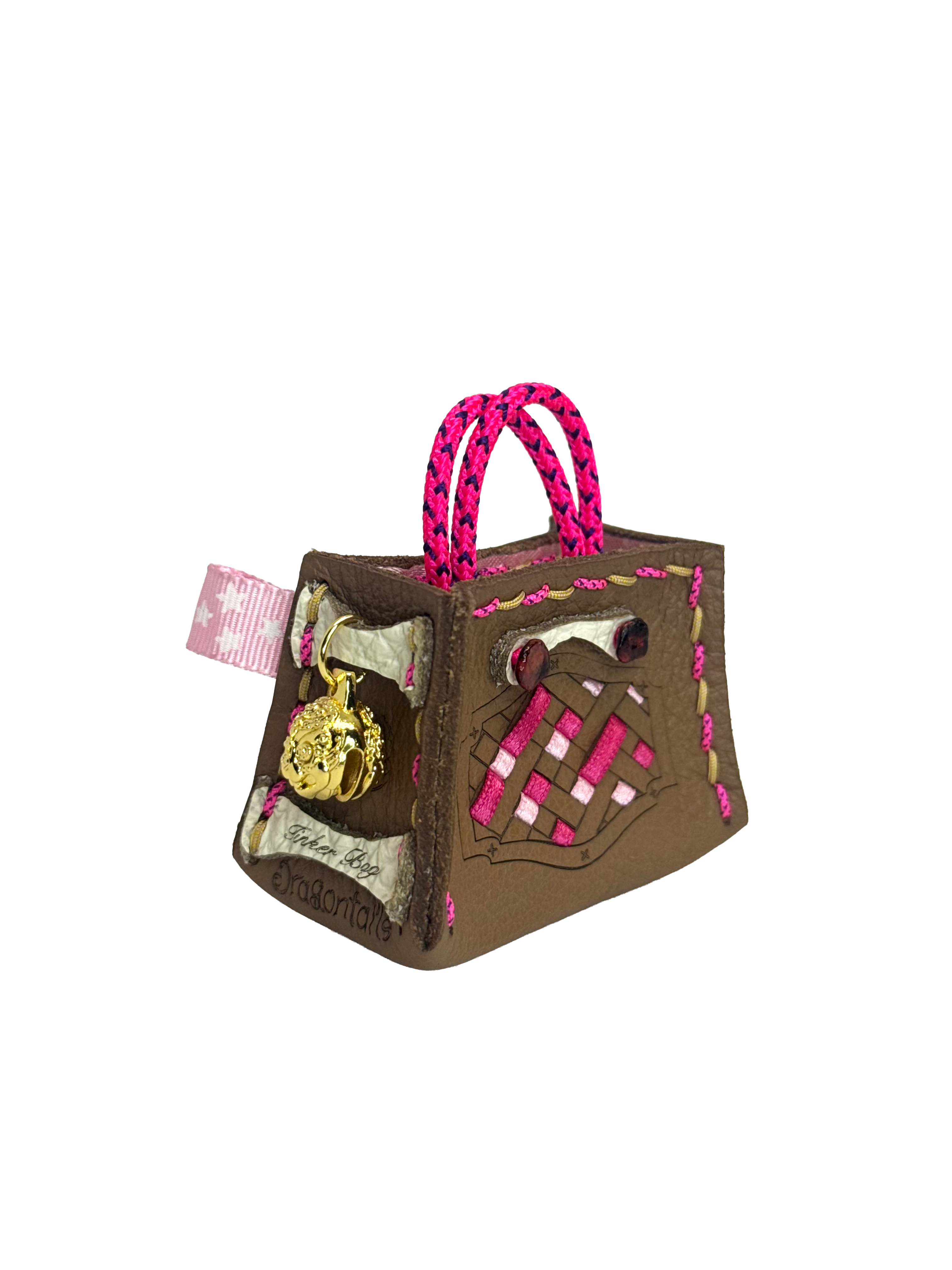 Pink Weave Tinker Bag Charms