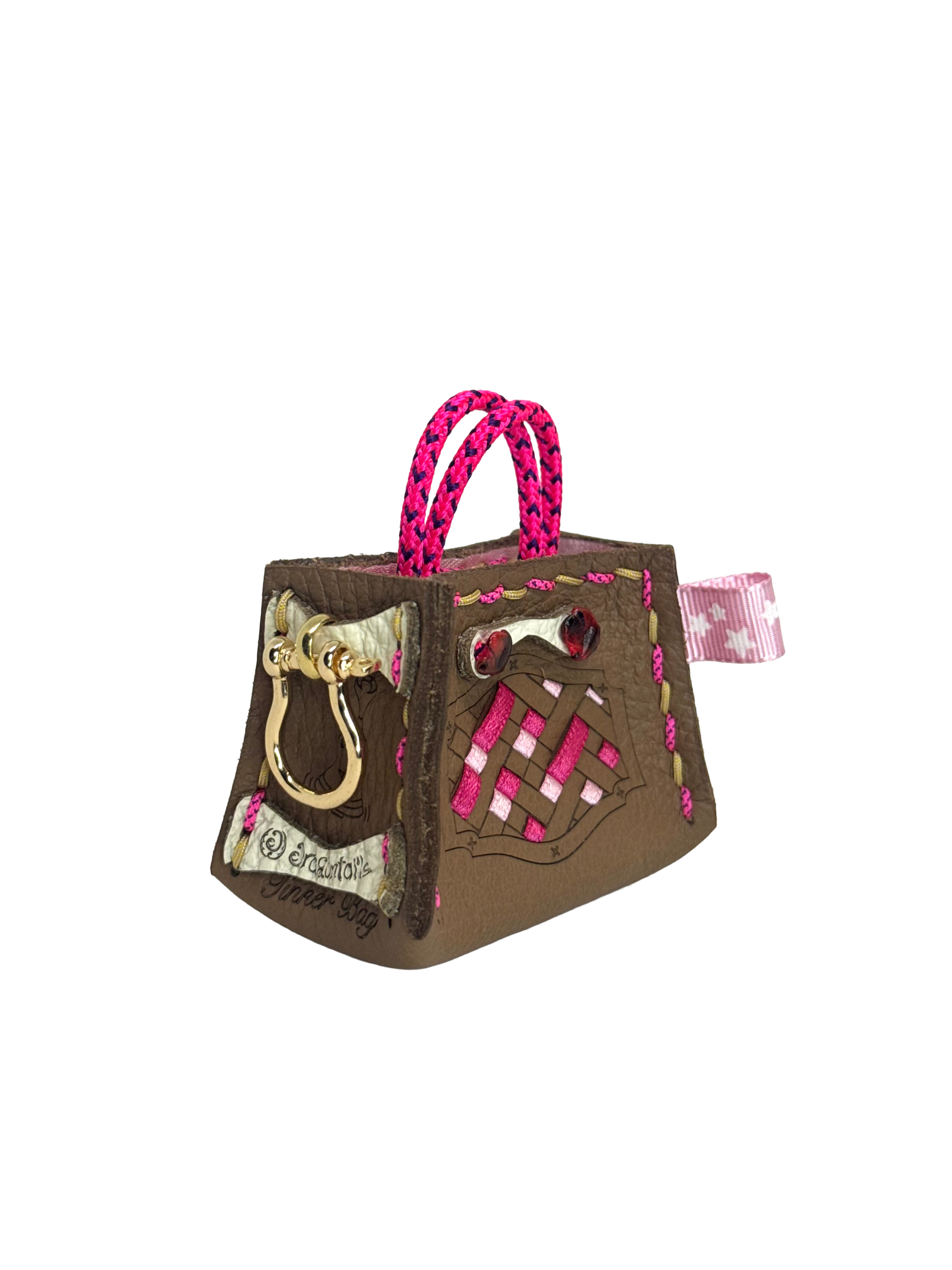 Pink Weave Tinker Bag Charms