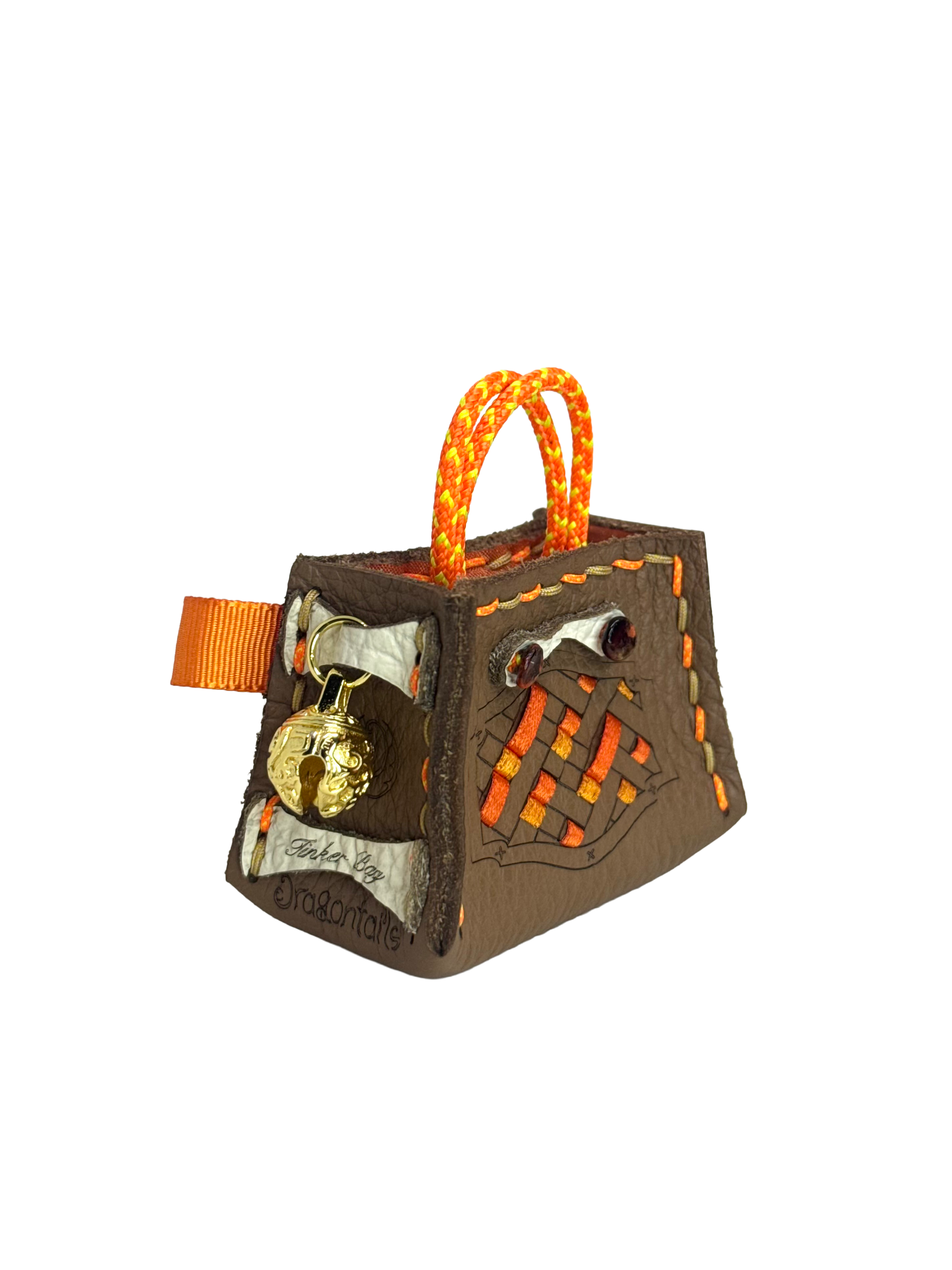 Orange Weave Tinker Bag Charms
