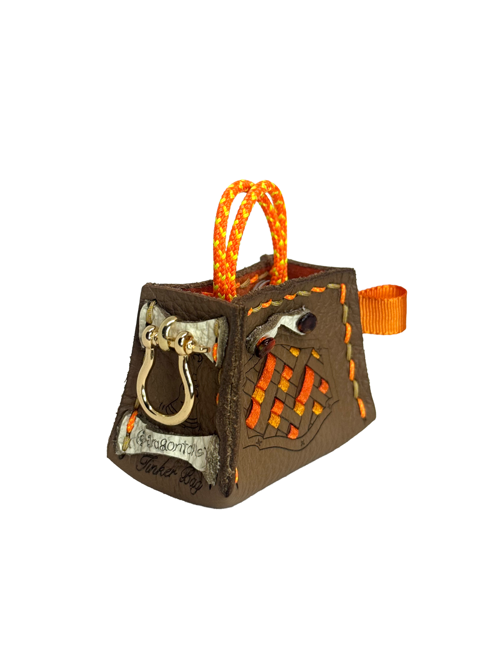 Orange Weave Tinker Bag Charms