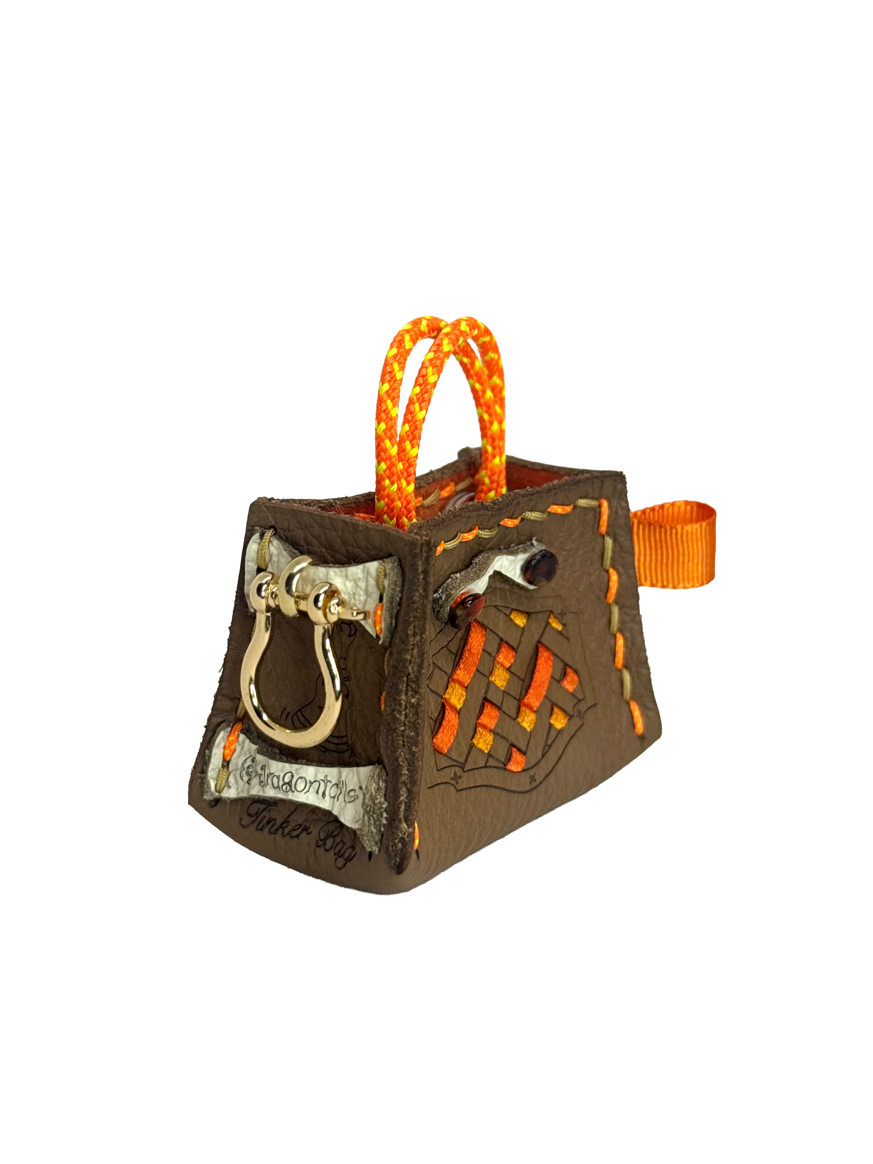 Orange Weave Tinker Bag Charms