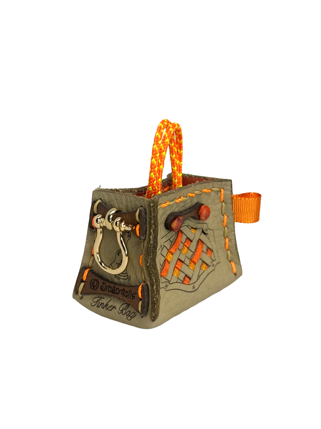 Orange Weave Tinker Bag Charms
