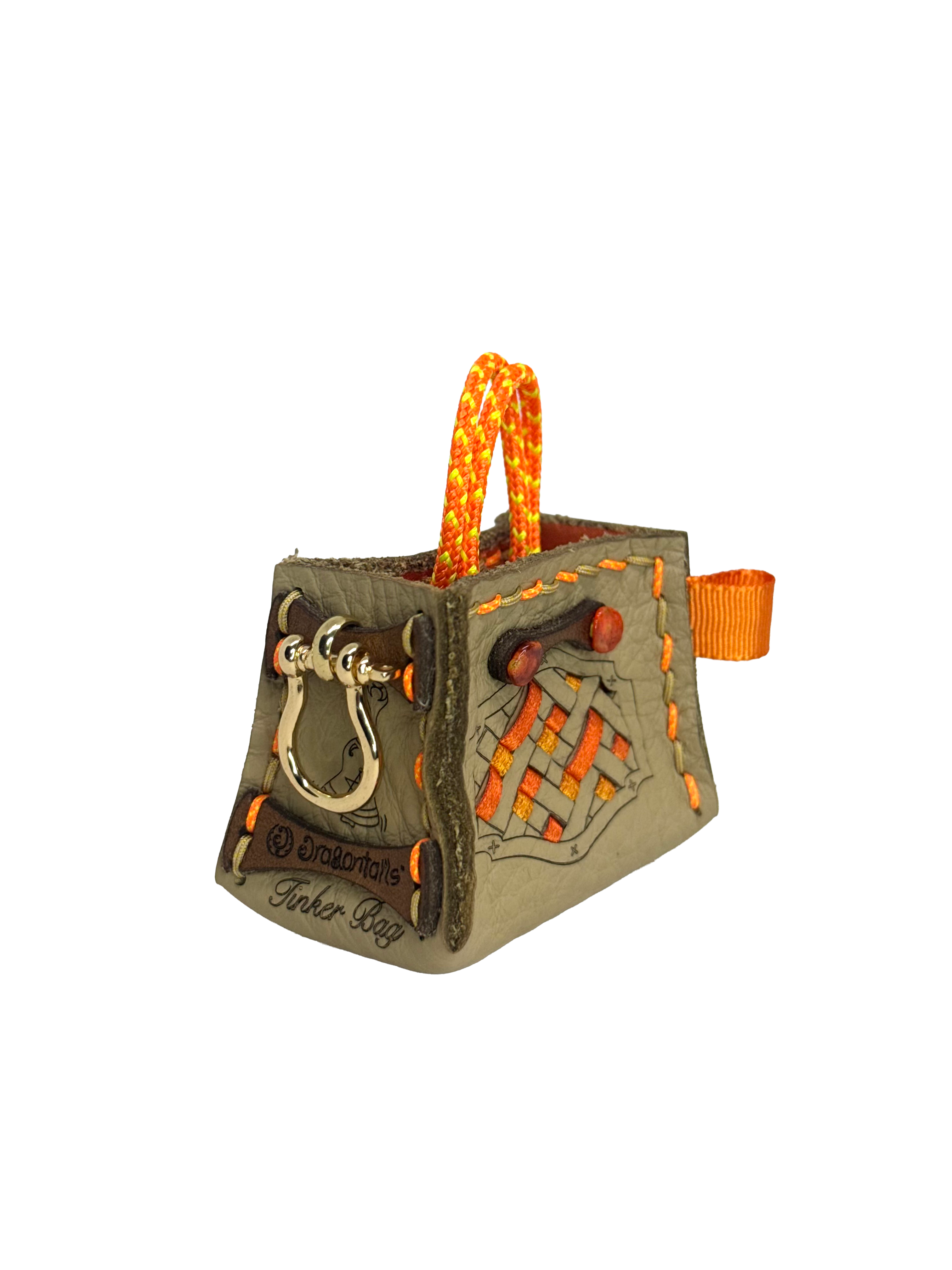 Orange Weave Tinker Bag Charms