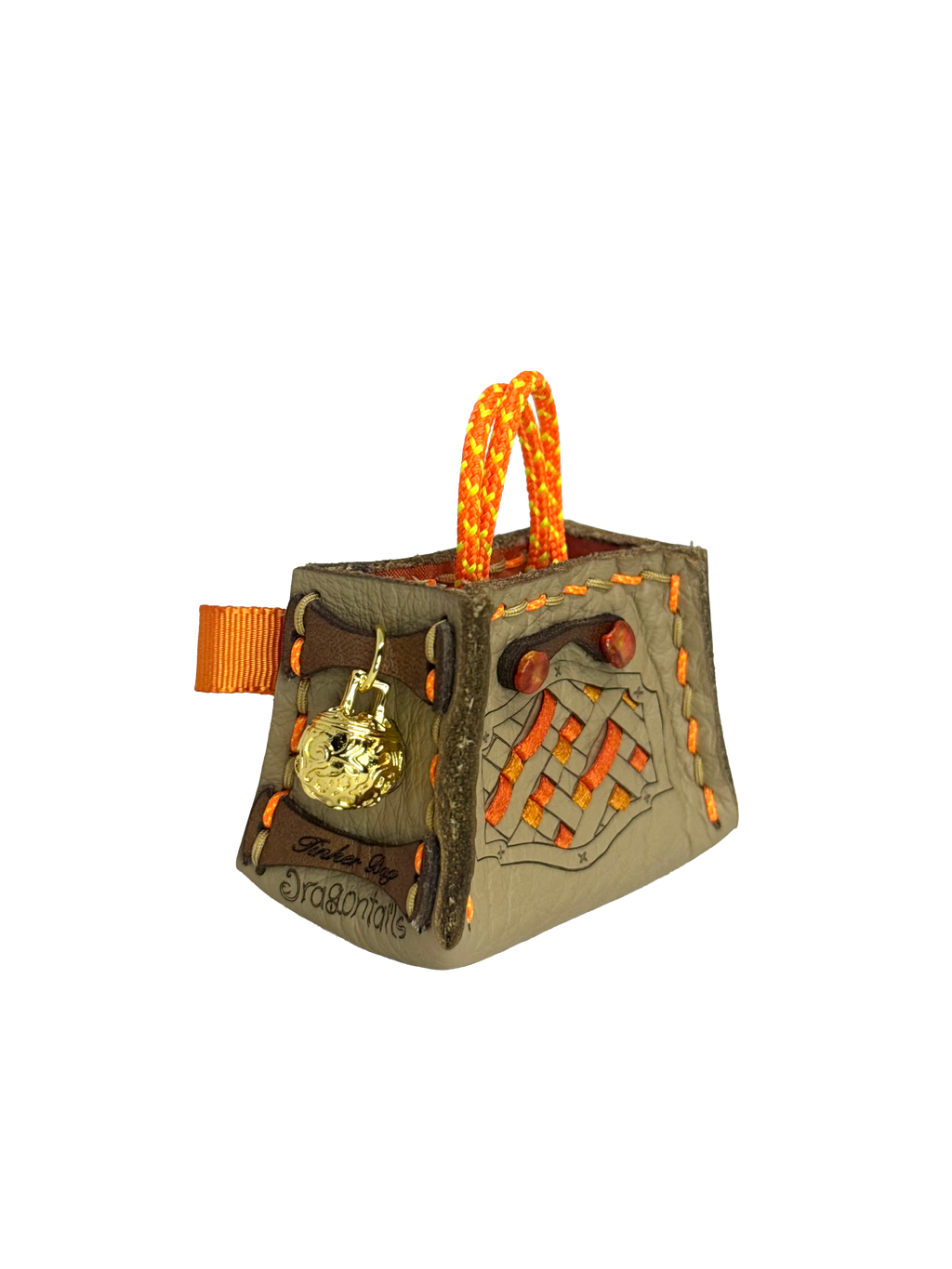 Orange Weave Tinker Bag Charms