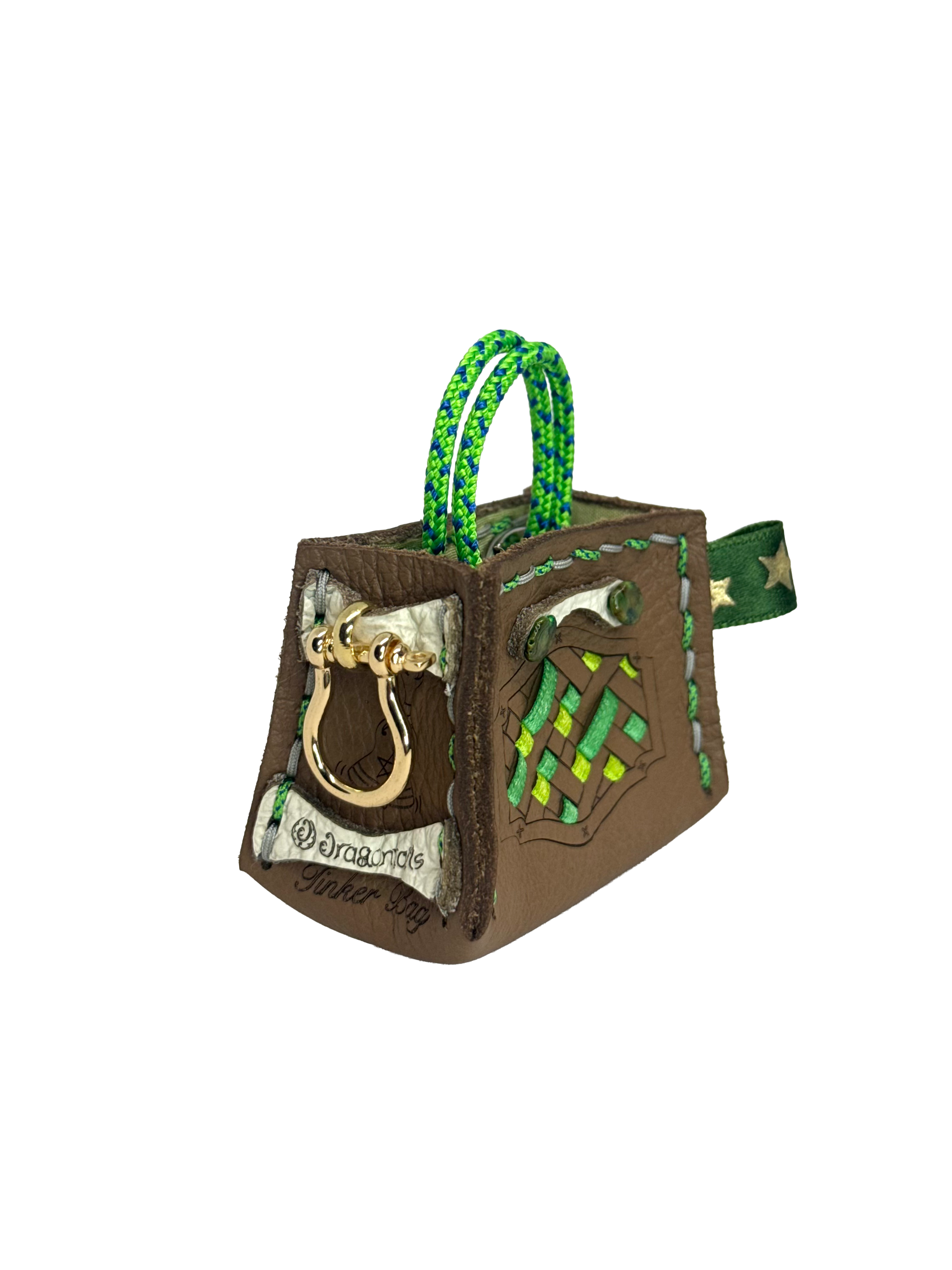 Green Weave Tinker Bag Charms