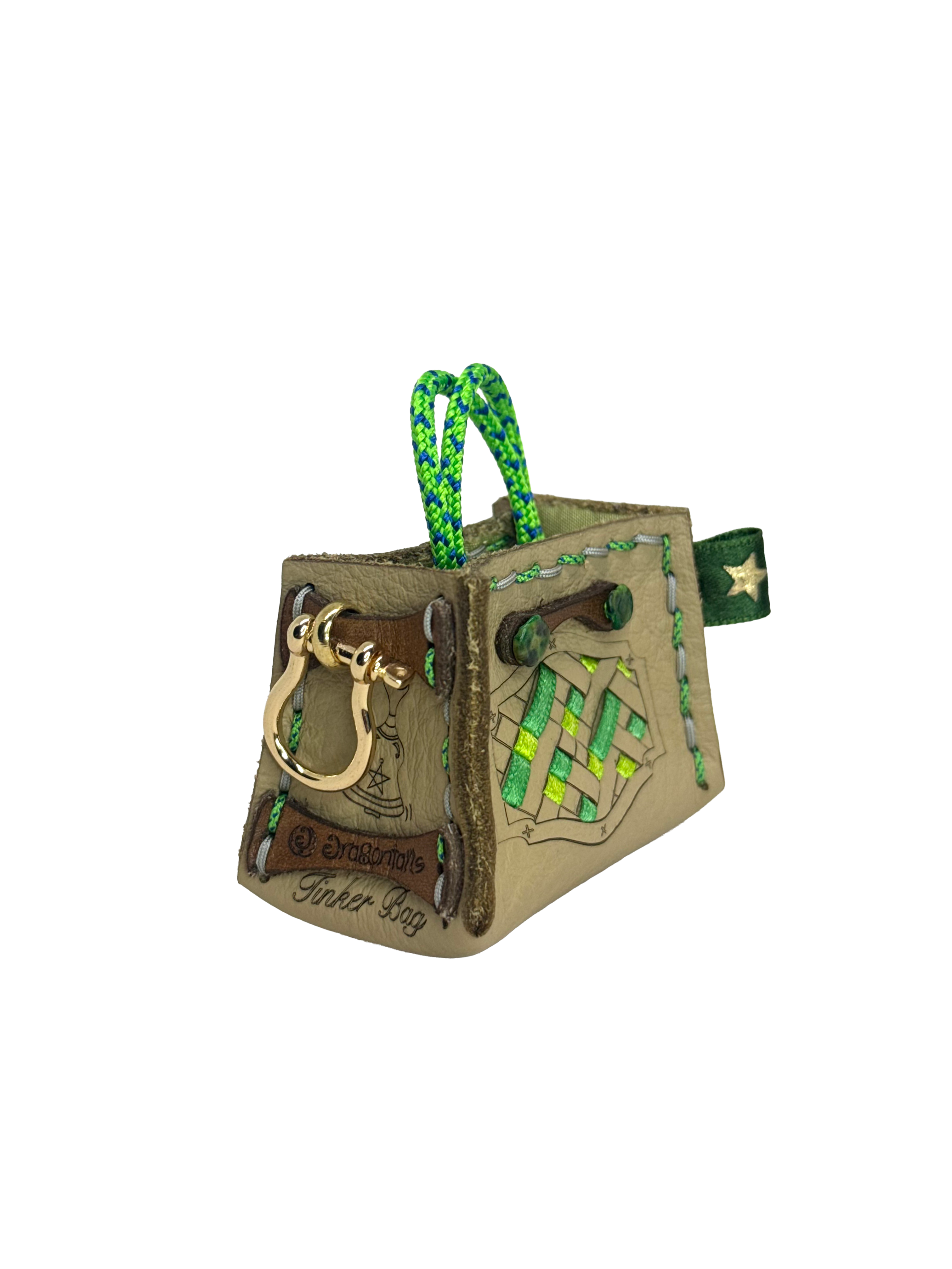 Green Weave Tinker Bag Charms