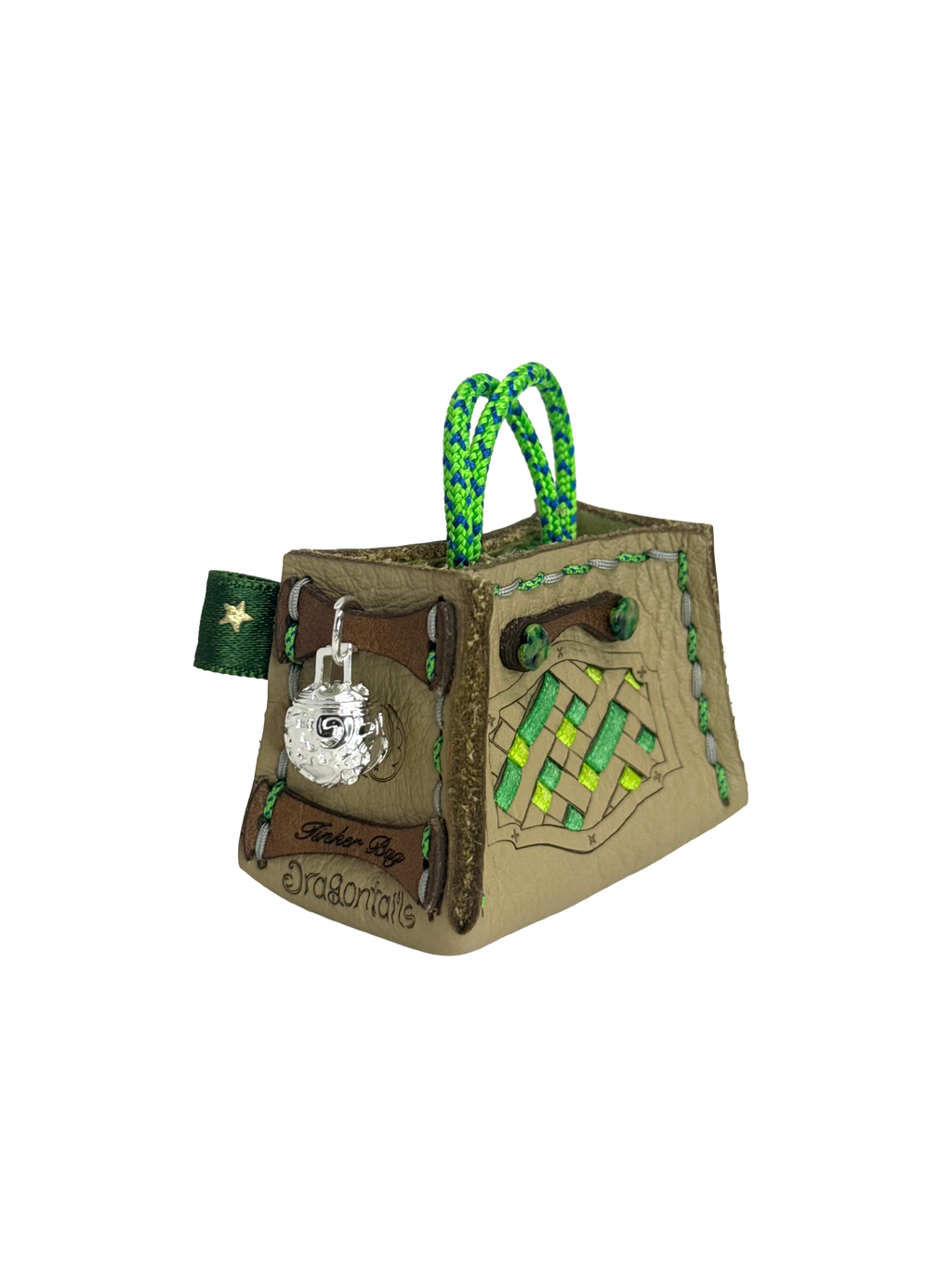 Green Weave Tinker Bag Charms