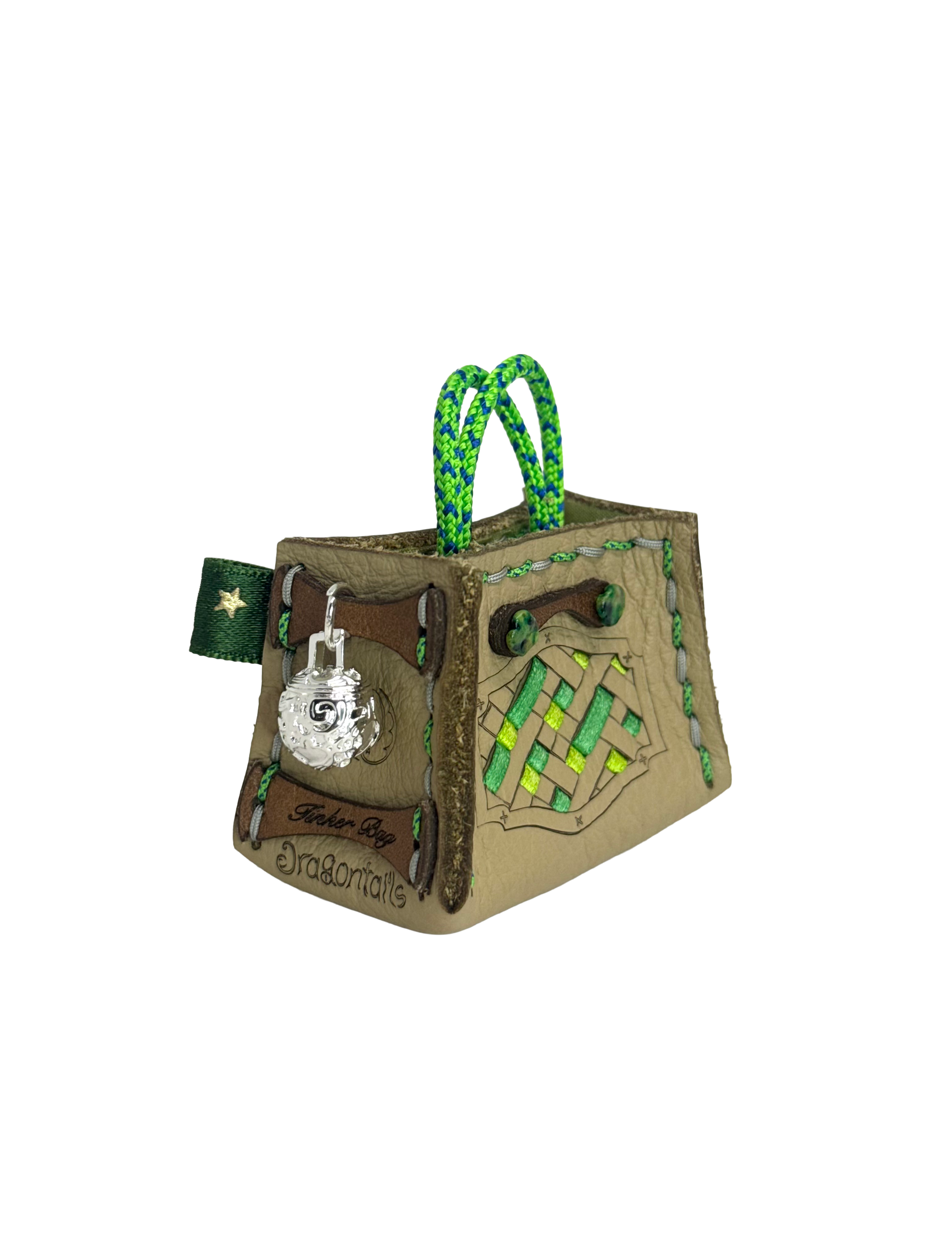Green Weave Tinker Bag Charms